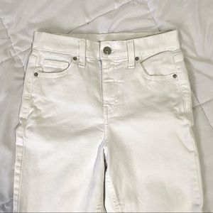 Topshop Moto White High-Waisted Skinny Jeans